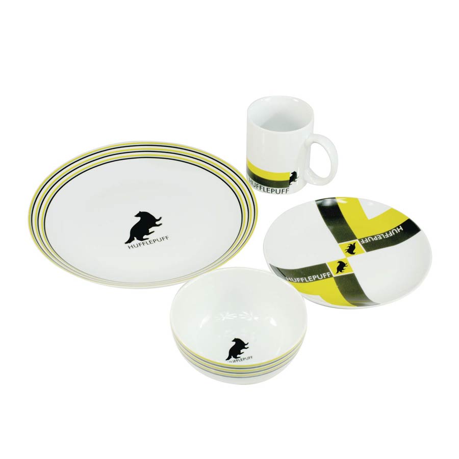 Harry Potter Ceramic Dinnerware 16-Piece Set - Hufflepuff