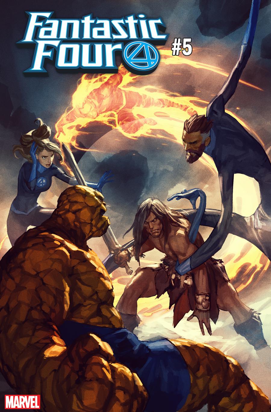 Fantastic Four Vol 6 #5 Cover C Variant Gerald Parel Conan vs Marvel Heroes Cover