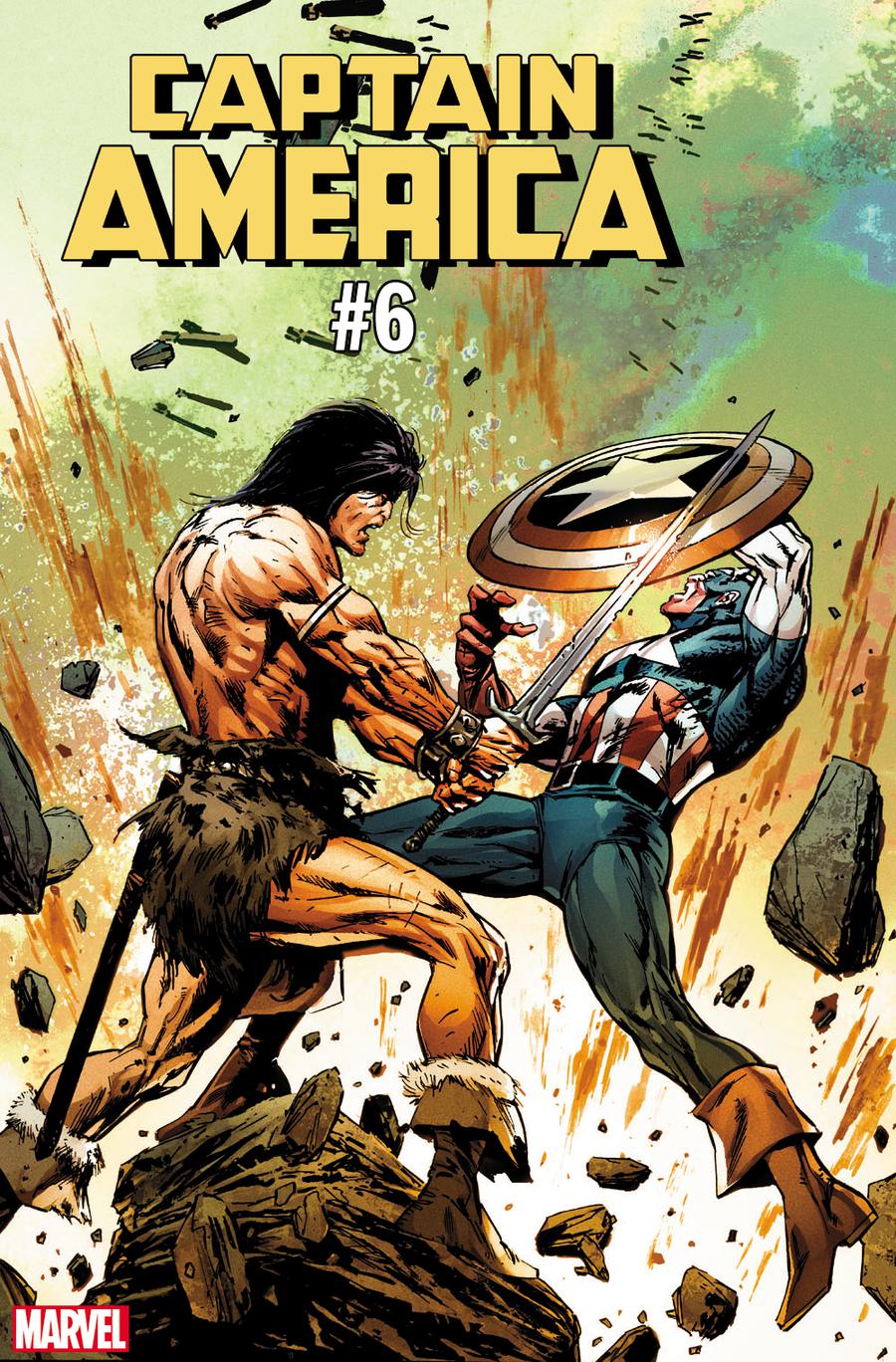 Captain America Vol 9 #6 Cover C Variant Butch Guice Conan vs Marvel Heroes Cover