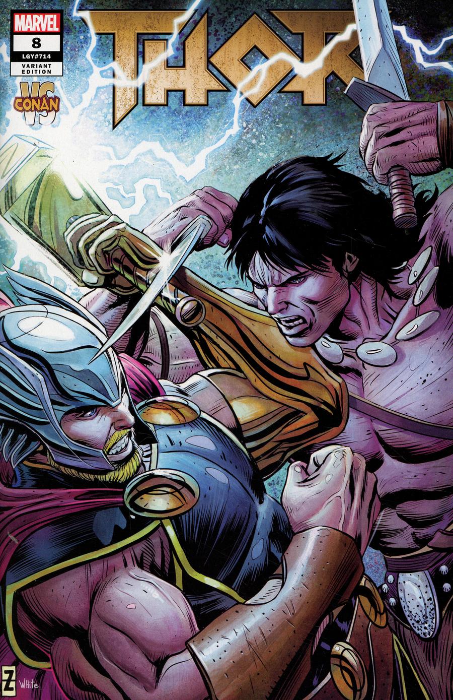Thor Vol 5 #8 Cover C Variant Patrick Zircher Conan vs Marvel Heroes Cover