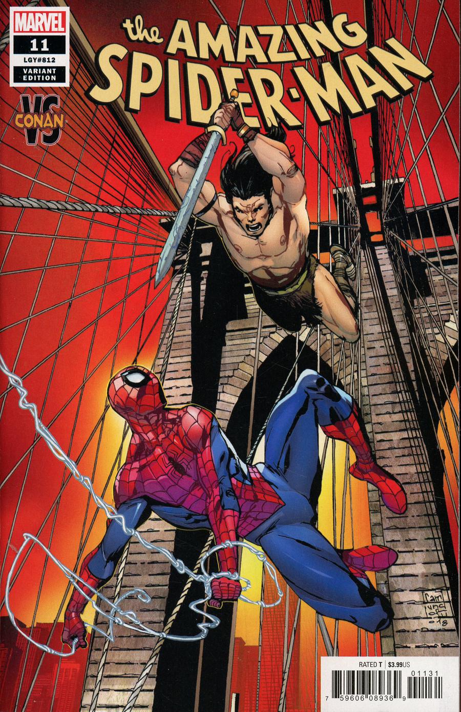 Amazing Spider-Man Vol 5 #11 Cover C Variant Giuseppe Camuncoli Conan vs Marvel Heroes Cover