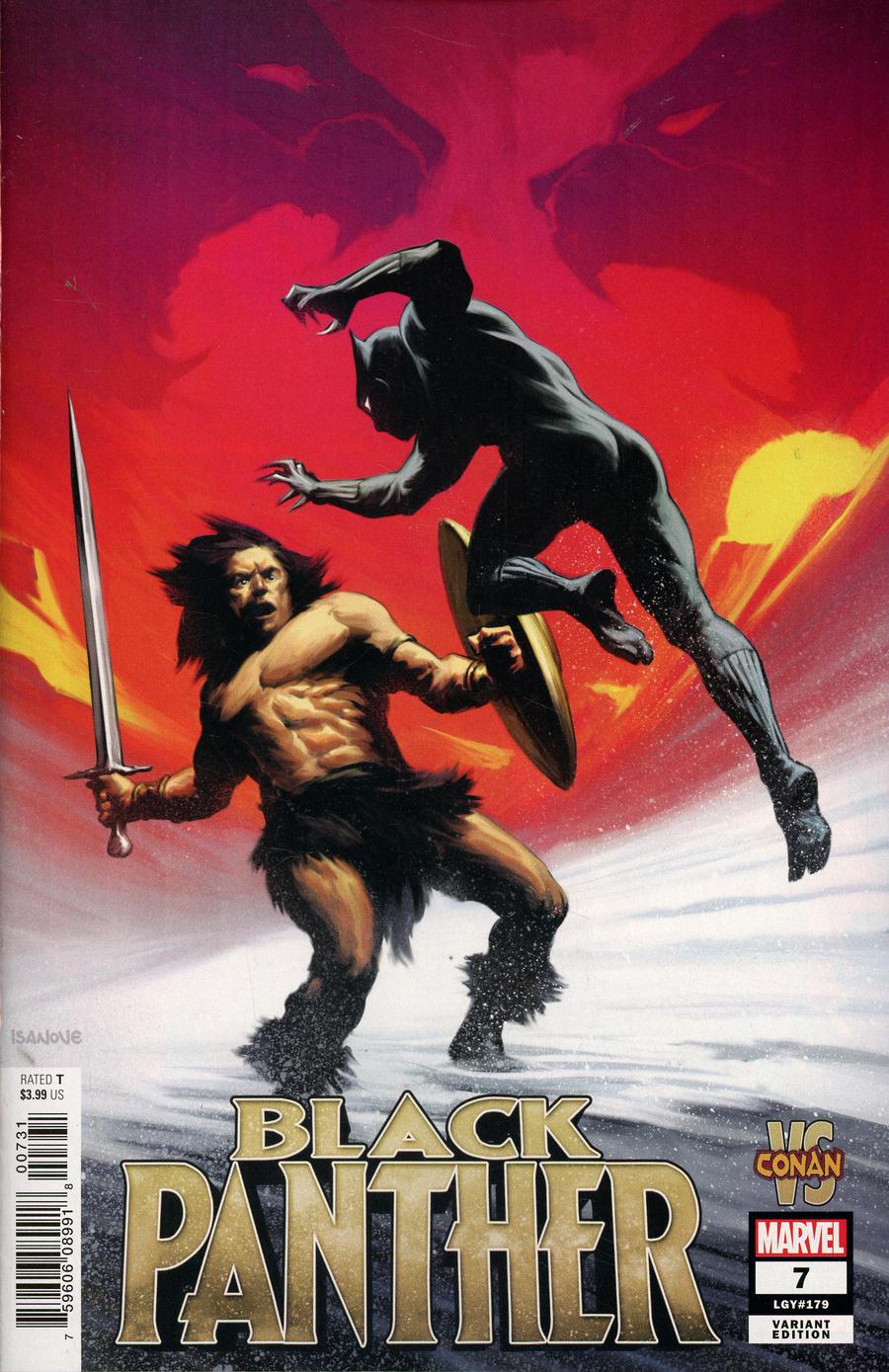 Black Panther Vol 7 #7 Cover C Variant Richard Isanove Conan vs Marvel Heroes Cover