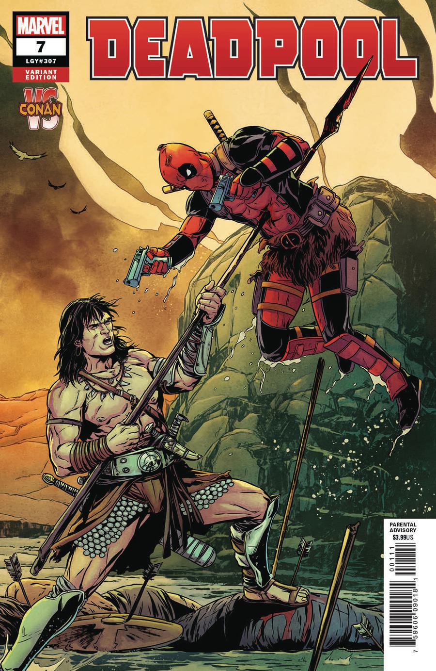 Deadpool Vol 6 #7 Cover C Variant Marc Laming Conan vs Marvel Heroes Cover