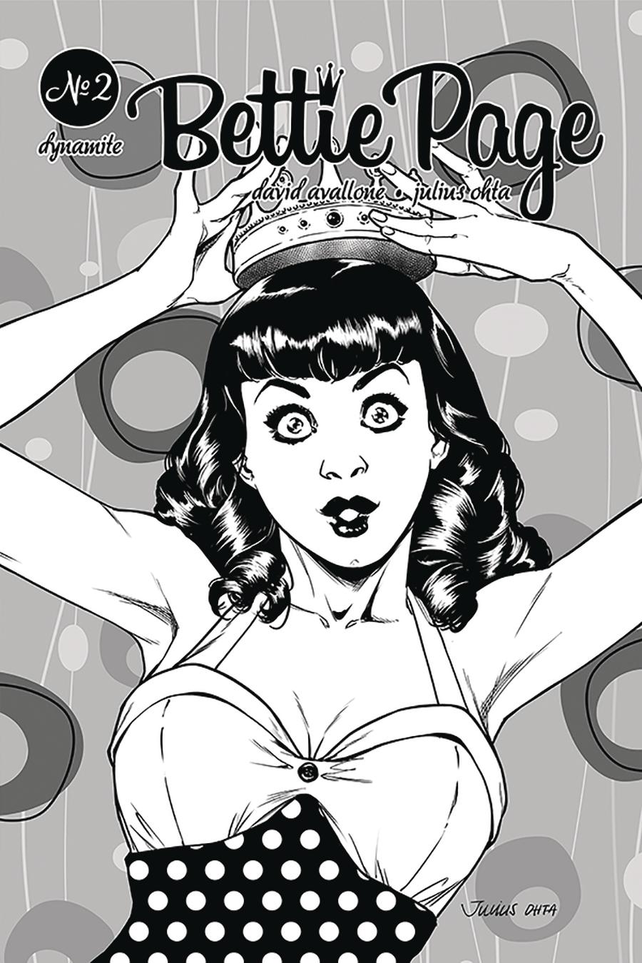 Bettie Page Vol 2 #2 Cover I Incentive Julius Ohta Black & White Cover