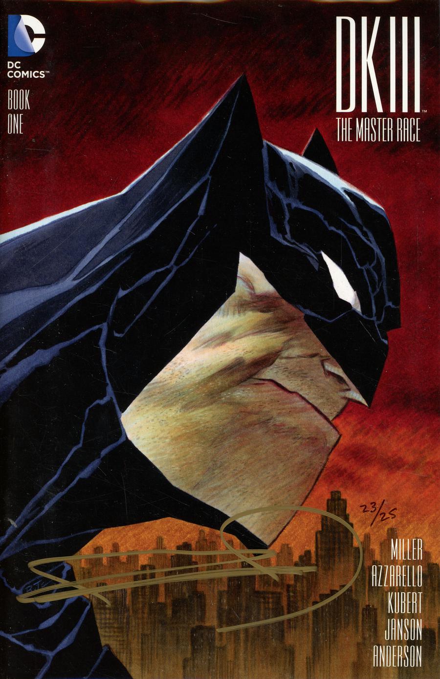 Dark Knight III The Master Race #1 Cover Z-Z-F DF Exclusive Bruce Timm Variant Cover Signed By Frank Miller