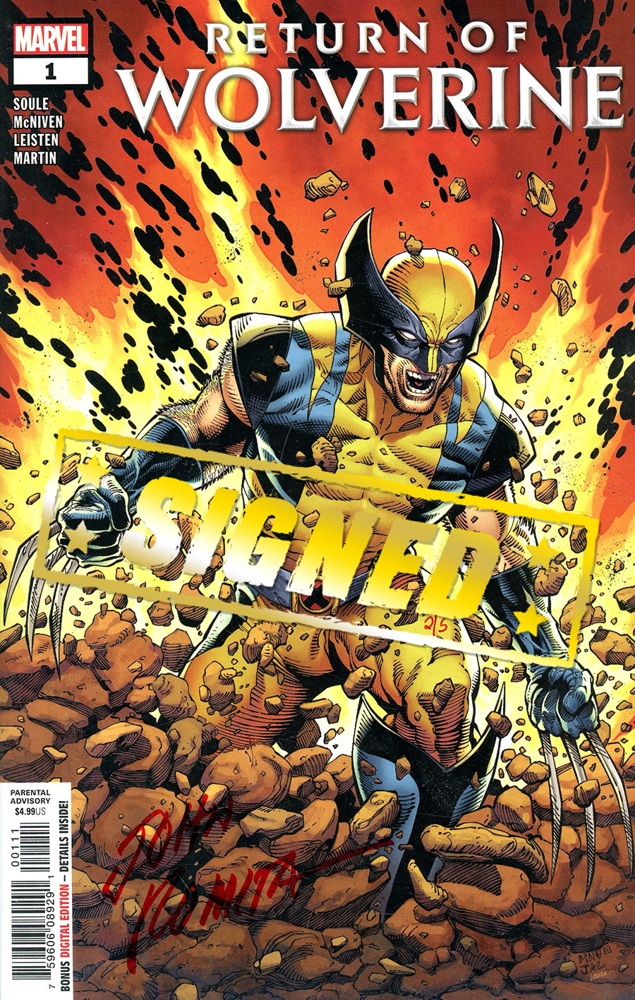 Return Of Wolverine #1 Cover Z-B DF Signed By John Romita Sr