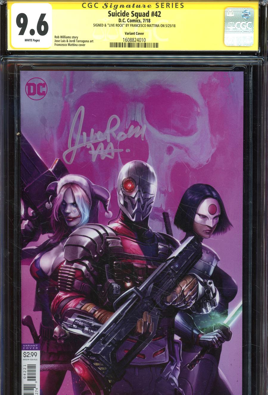 Suicide Squad Vol 4 #42 Cover C Variant Francesco Mattina Cover Signed By Franceco Mattina CGC 9.6