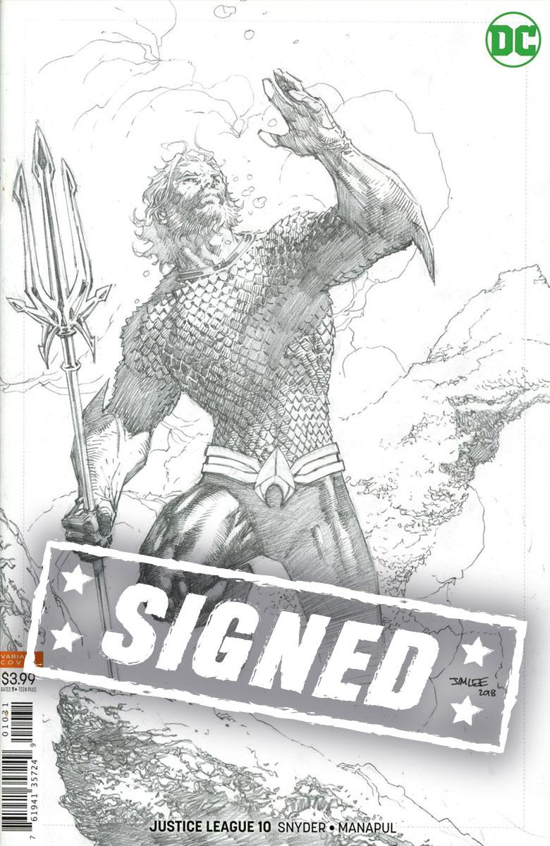 Justice League Vol 4 #10 Cover F Incentive Jim Lee Pencil Cover Signed By Scott Snyder (Drowned Earth Prelude)