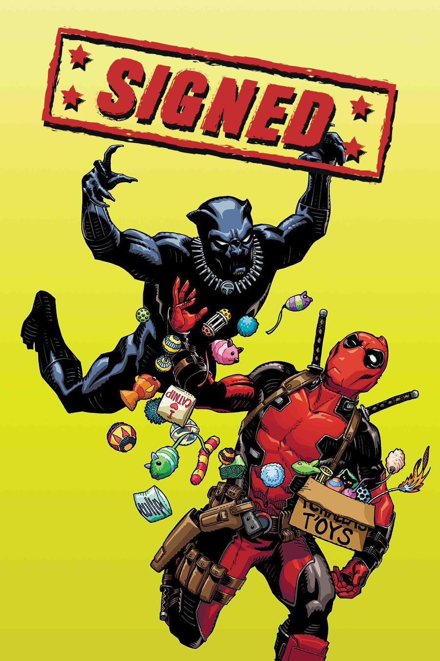 Black Panther vs Deadpool #1 Cover G Variant Cully Hamner Cover Signed By Daniel Kibblesmith