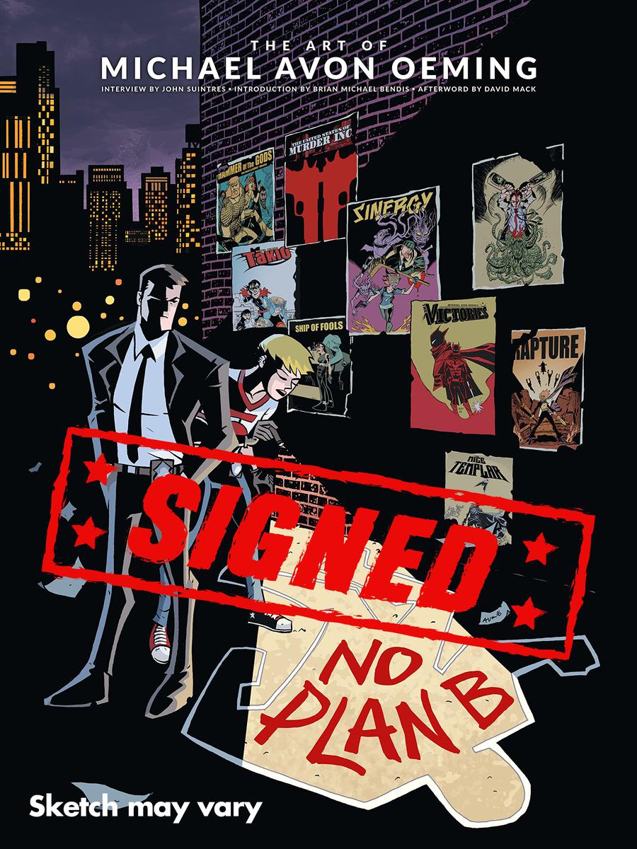 No Plan B The Art Of Michael Avon Oeming HC With Signed & Sketched Bookplate By Michael Avon Oeming