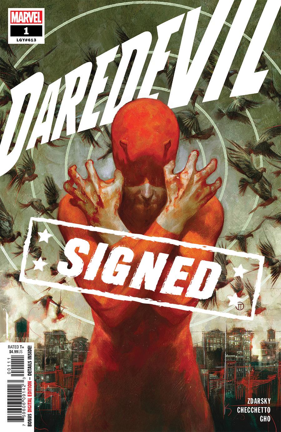 Daredevil Vol 6 #1 Cover I Regular Julian Totino Tedesco Cover Signed By Chip Zdarsky