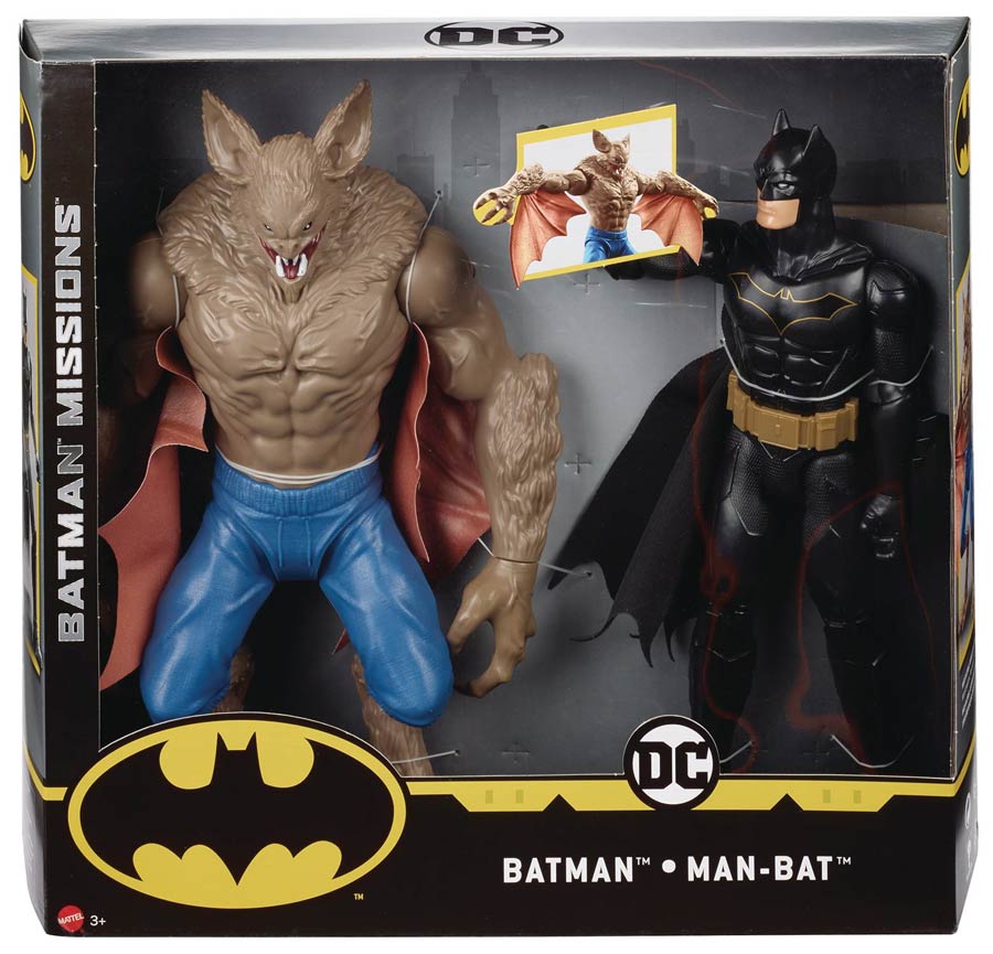 Man-Bat 2-Pack 12" Figures   *NEW* DC Batman Missions Batman Vs 