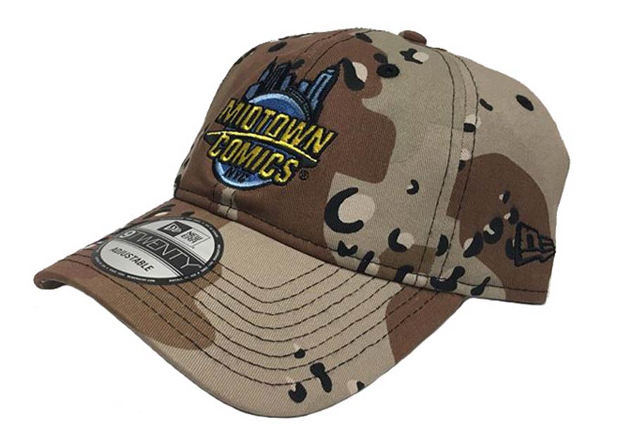 Midtown Comics Logo Desert Camo 920 Buckle Strap Cap Powered By New Era