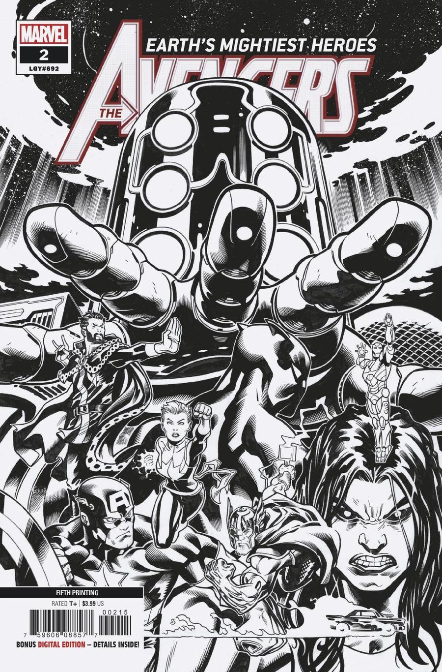Avengers Vol 7 #2 Cover H 5th Ptg Variant Ed McGuinness & Mark Morales Cover