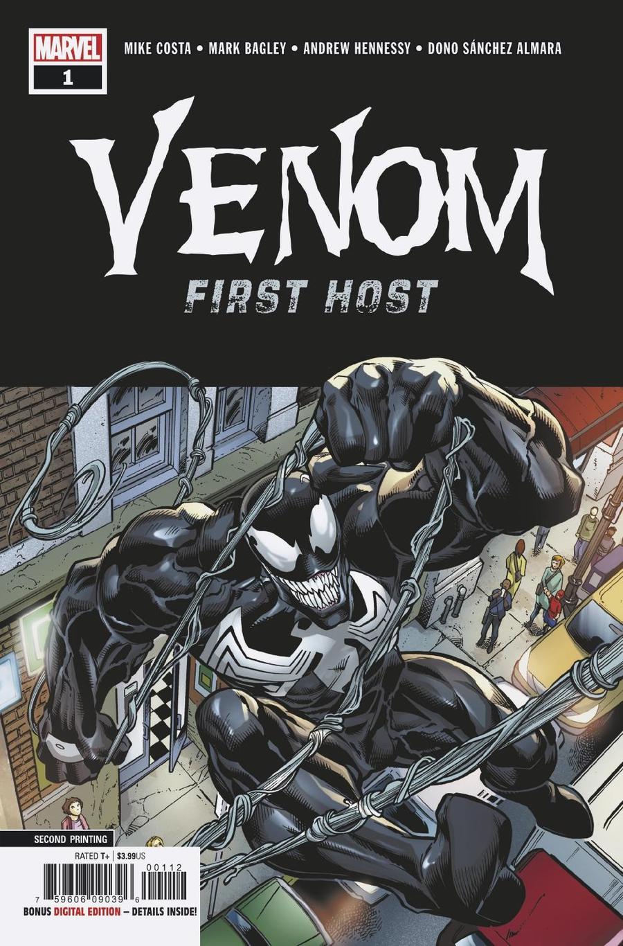 Venom First Host #1 Cover E 2nd Ptg Variant Mark Bagley Cover