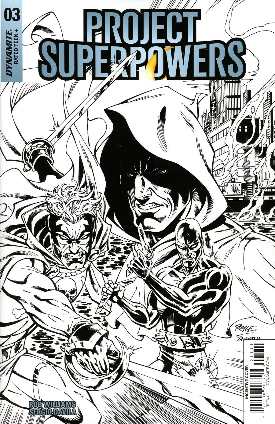 Project Superpowers Vol 3 #3 Cover G Incentive John Royle Black & White Cover