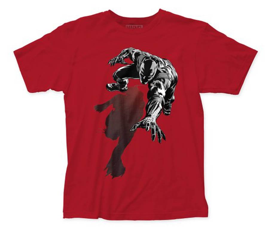 Black Panther Shadow Fitted Jersey Red T-Shirt Large