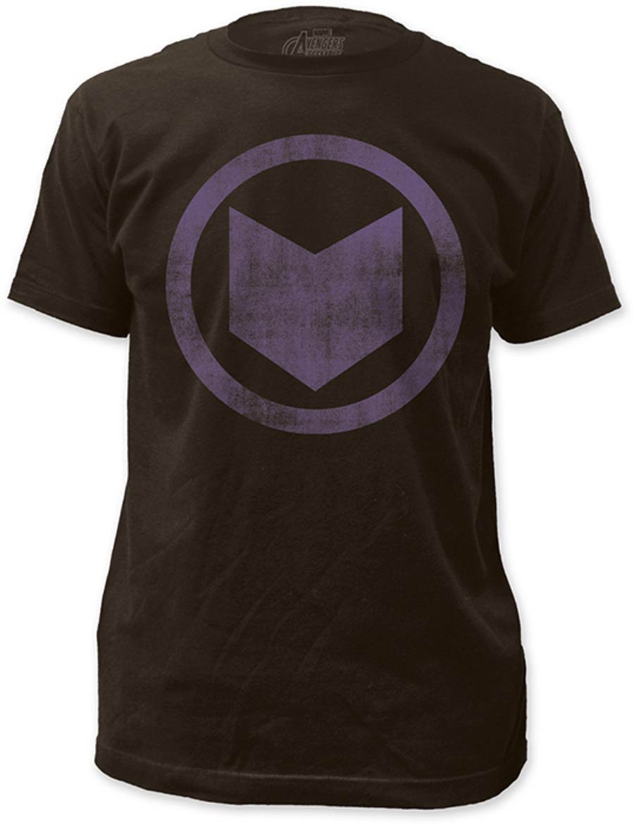 Hawkeye Distressed Icon Fitted Jersey Coal T-Shirt Large