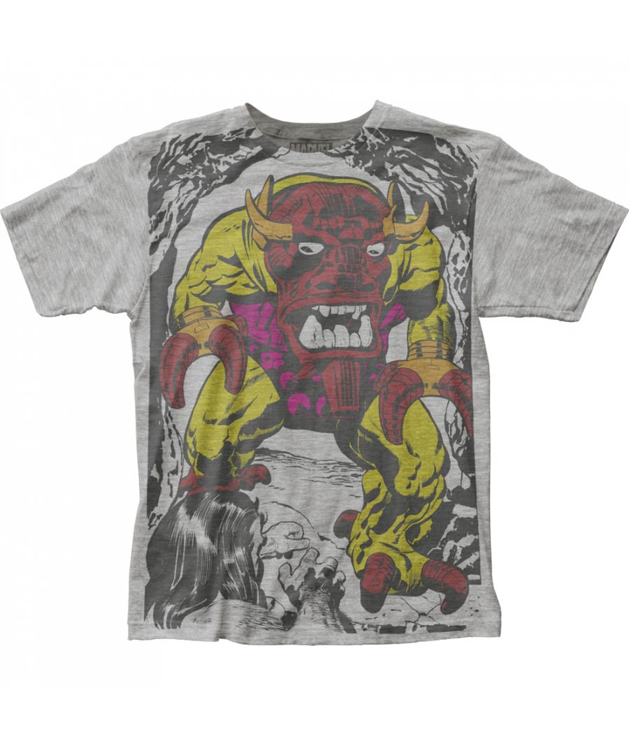 Mangog Mangog Fitted Jersey Heather Grey T-Shirt Large