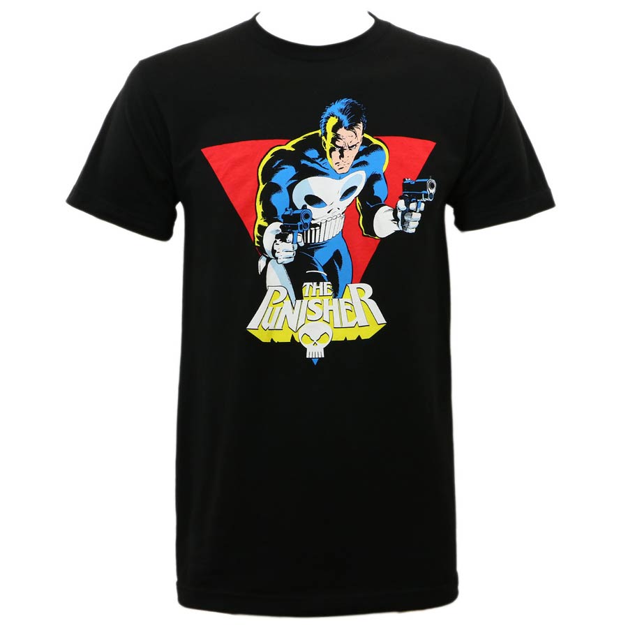 Punisher Triangle Fitted Jersey Black T-Shirt Large
