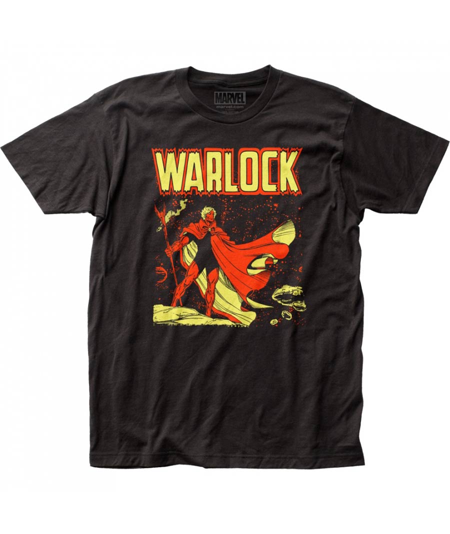 Warlock Adam Warlock Fitted Jersey Black T-Shirt Large