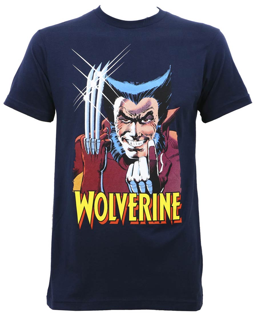 Wolverine Beck And Claw Fitted Jersey Navy T-Shirt Large