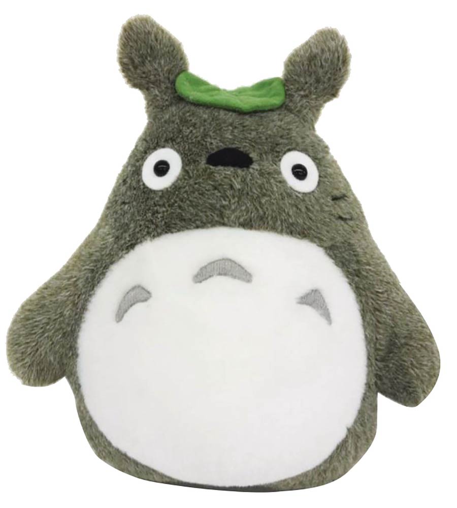 My Neighbor Totoro Plush - 30th Anniversary 9 inch Gray Totoro Deluxe With Leaf