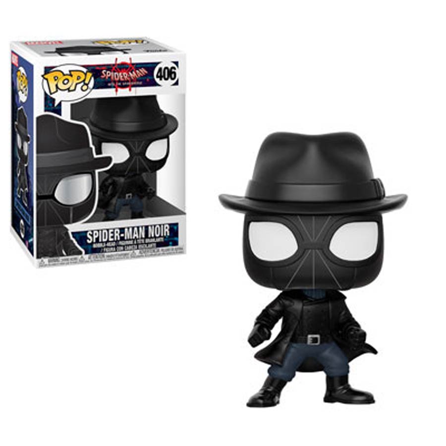 POP Marvel 406 Spider-Man Into The Spider-Verse Spider-Man Noir Vinyl Bobble Head