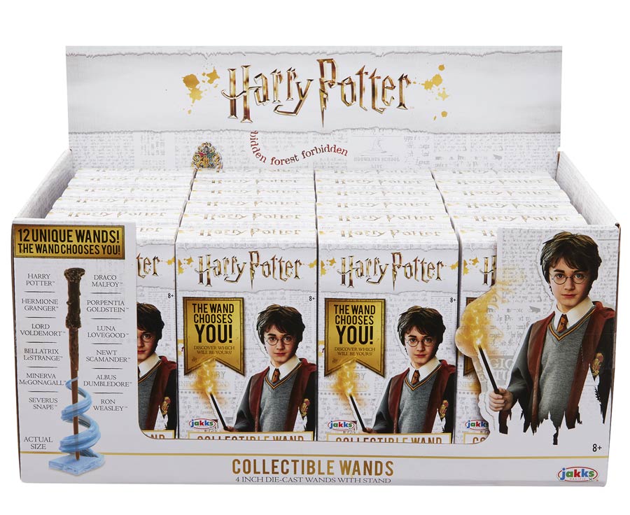 Harry Potter Die-Cast Wand Wave 1 Blind Mystery Box Display