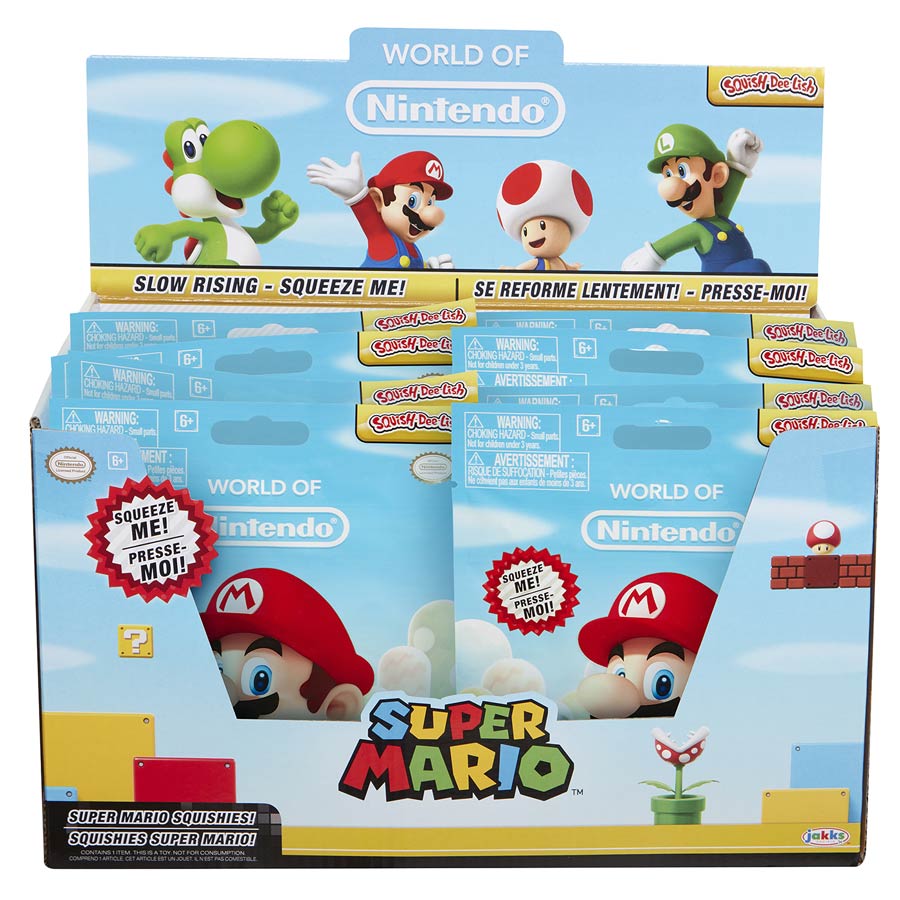 World Of Nintendo Squish Toy Wave 2 Blind Mystery Box Display