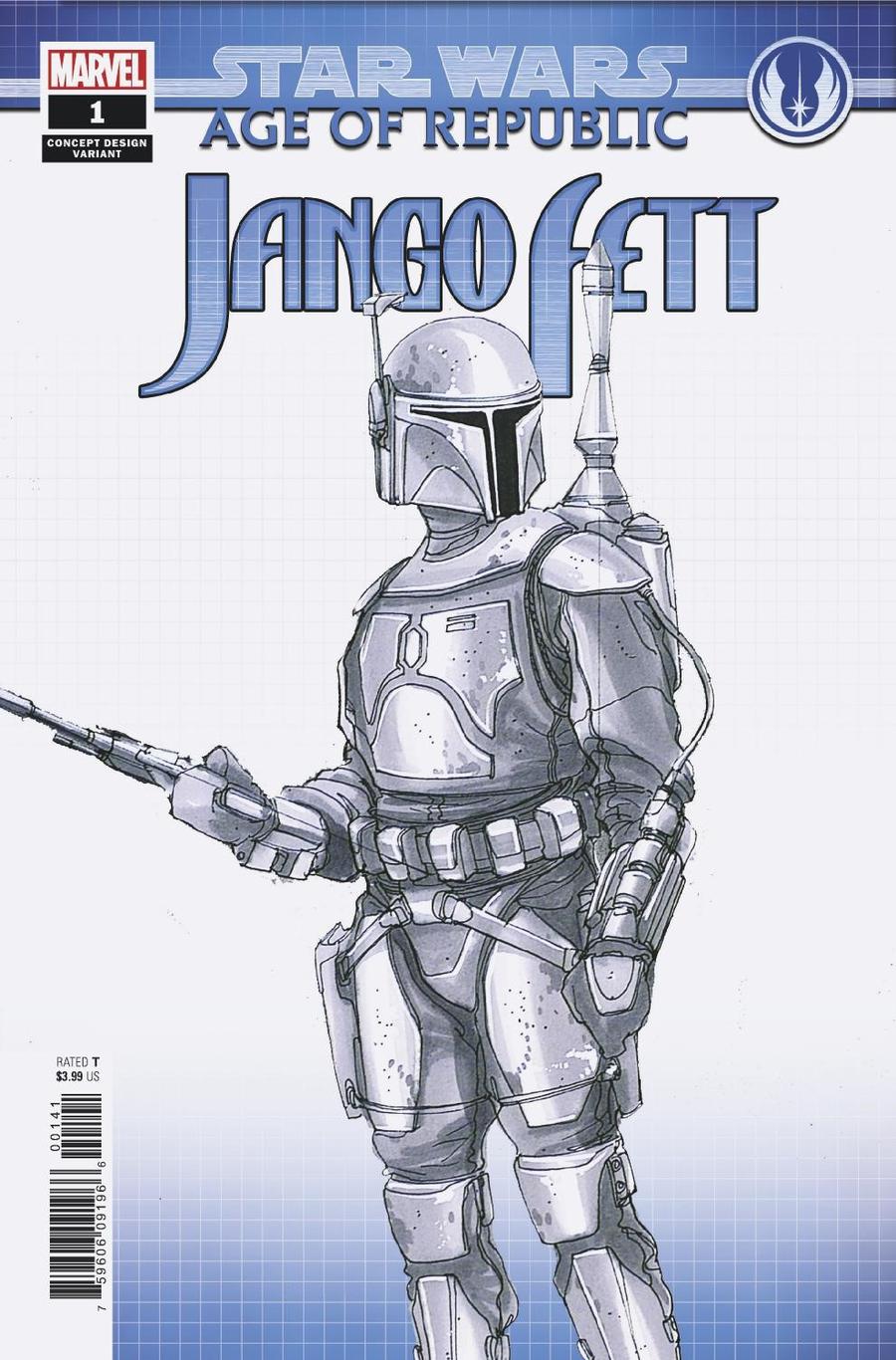 Star Wars Age Of Republic Jango Fett #1 Cover C Variant Concept Design Cover