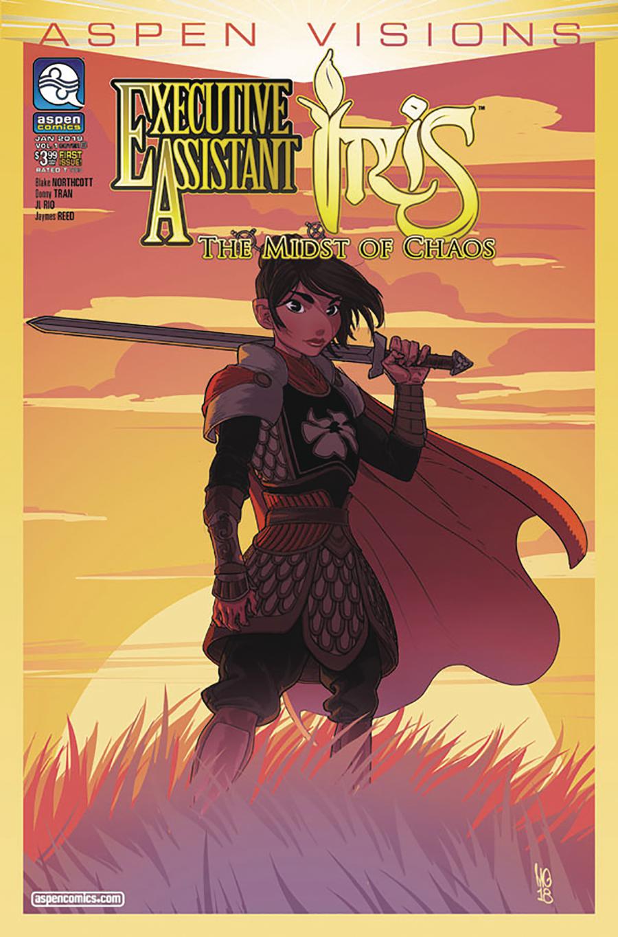 Aspen Visions Executive Assistant Iris Midst Of Chaos #1 Cover B Variant Micah Gunnell Cover