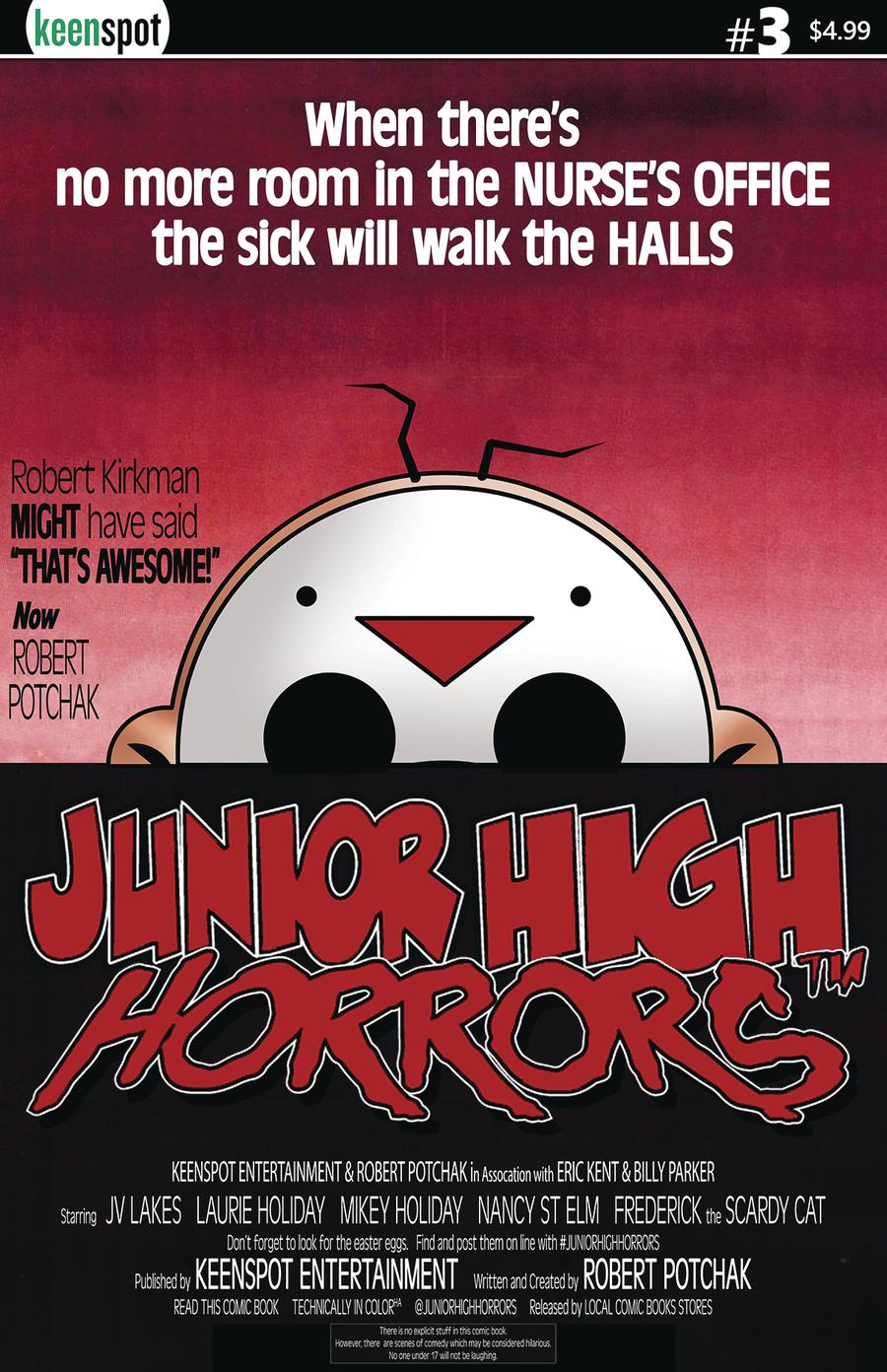 Junior High Horrors #3 Cover B Variant Billy Parker Dawn Of The Dead Parody Cover