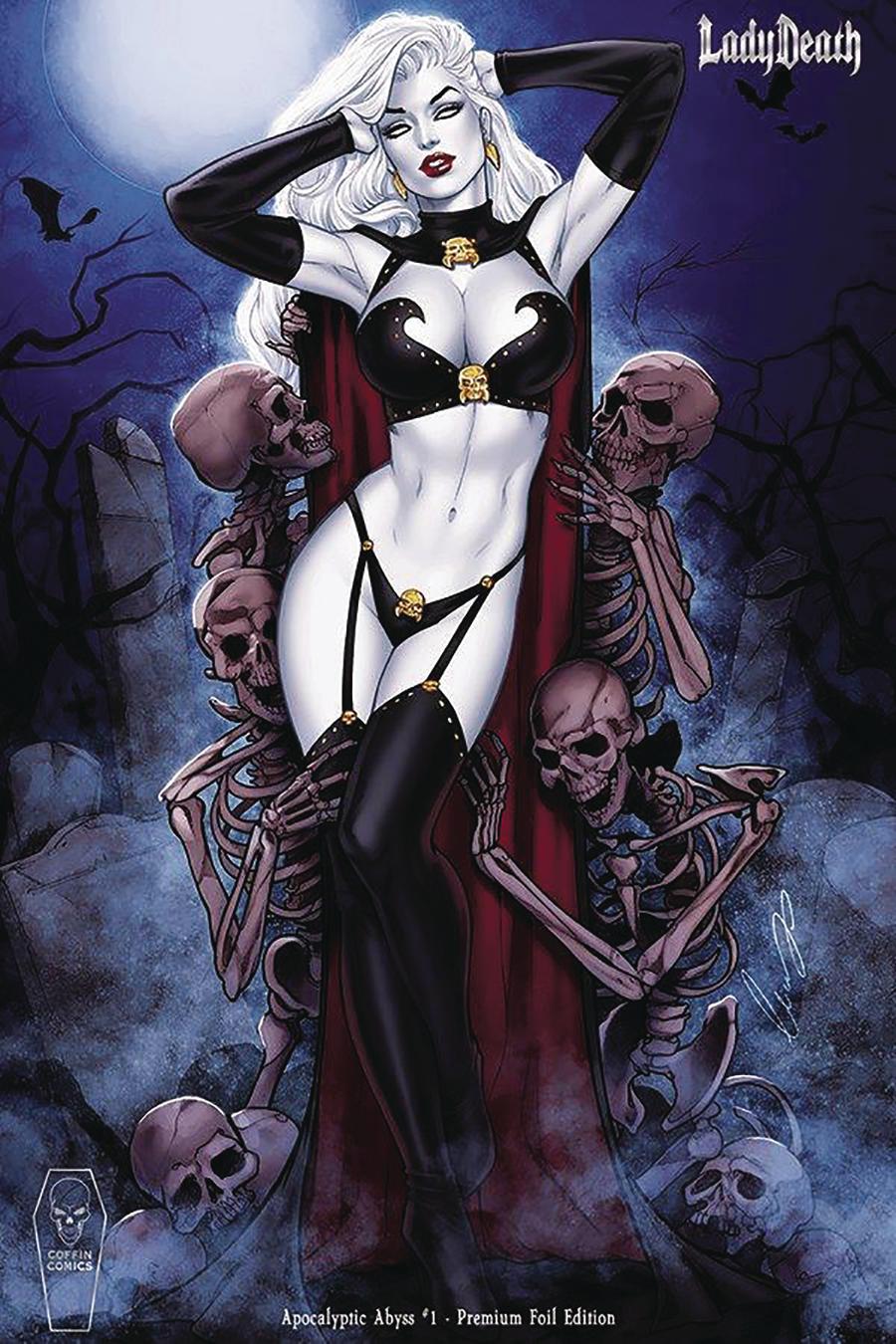 Lady Death Apocalyptic Abyss #1 Cover C Variant Elias Chatzoudis Premium Foil Cover