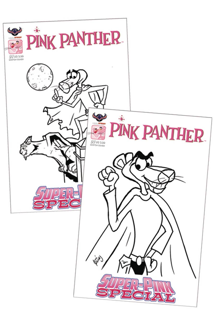 Pink Panther Super-Pink Special Cover F Variant Jenni Gregory Hand-Drawn Sketch Cover