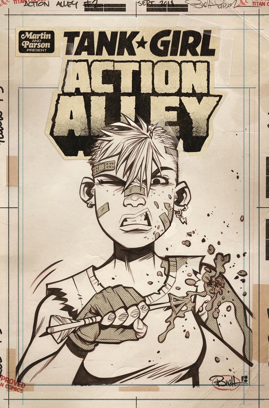 Tank Girl Vol 3 #2 Action Alley Cover C Variant Brett Parson Artist Edition Cover