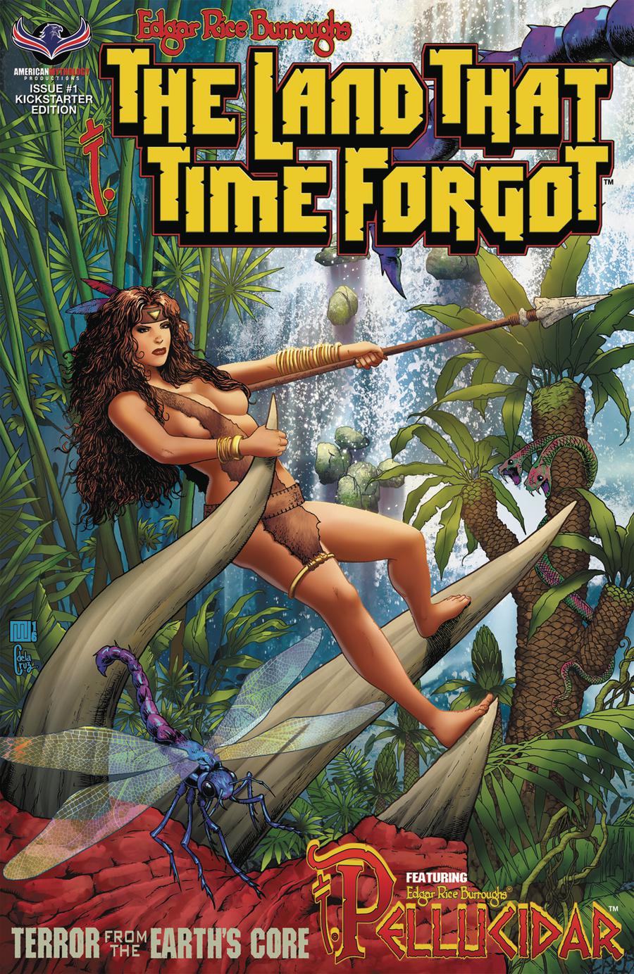 Edgar Rice Burroughs Land That Time Forgot Terror From The Earths Core #1 Cover D Variant Kickstarter Cover Signed By Mike Wolfer