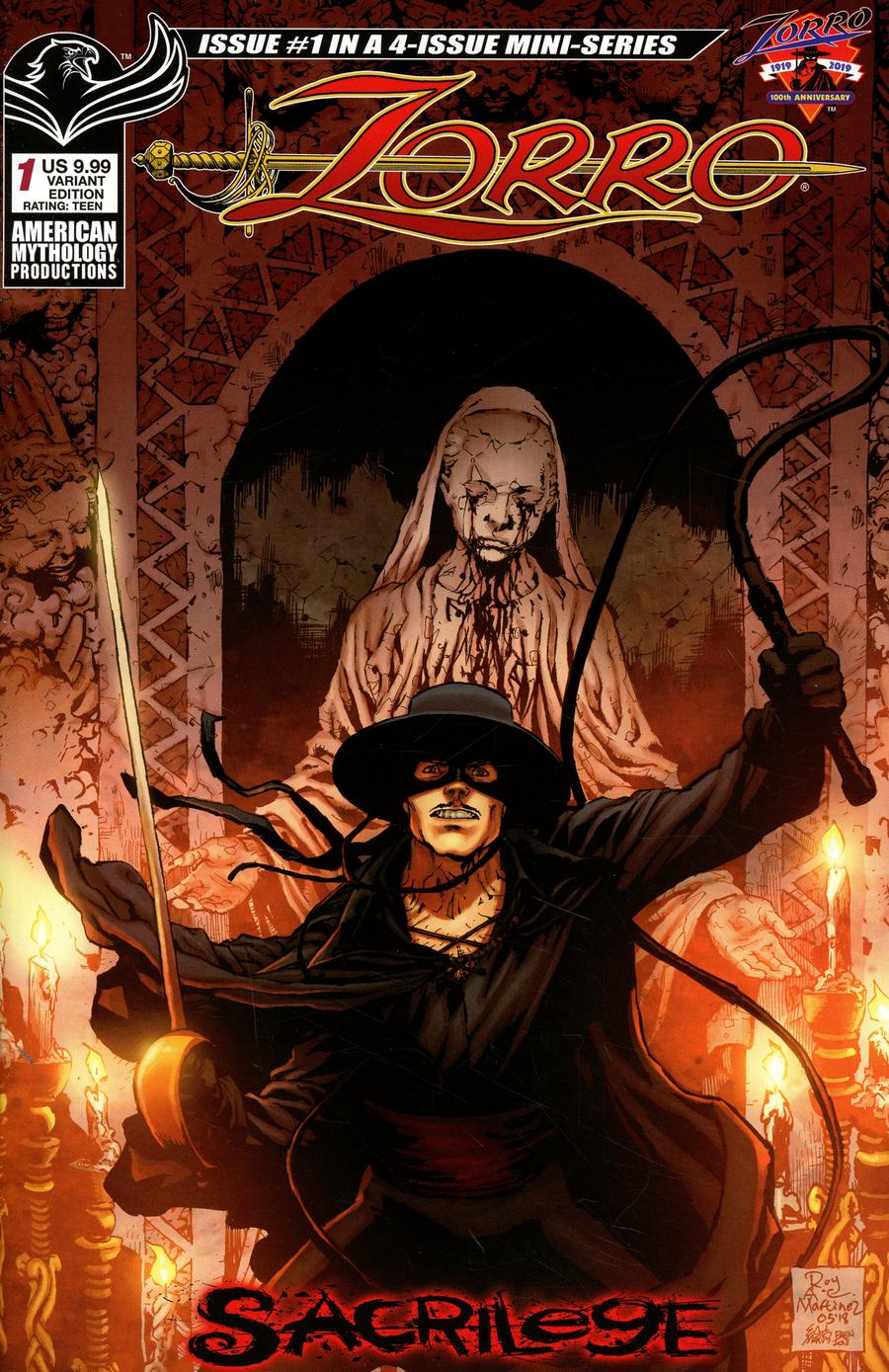 Zorro Sacrilege #1 Cover B Variant Roy Allen Martinez Possession Cover