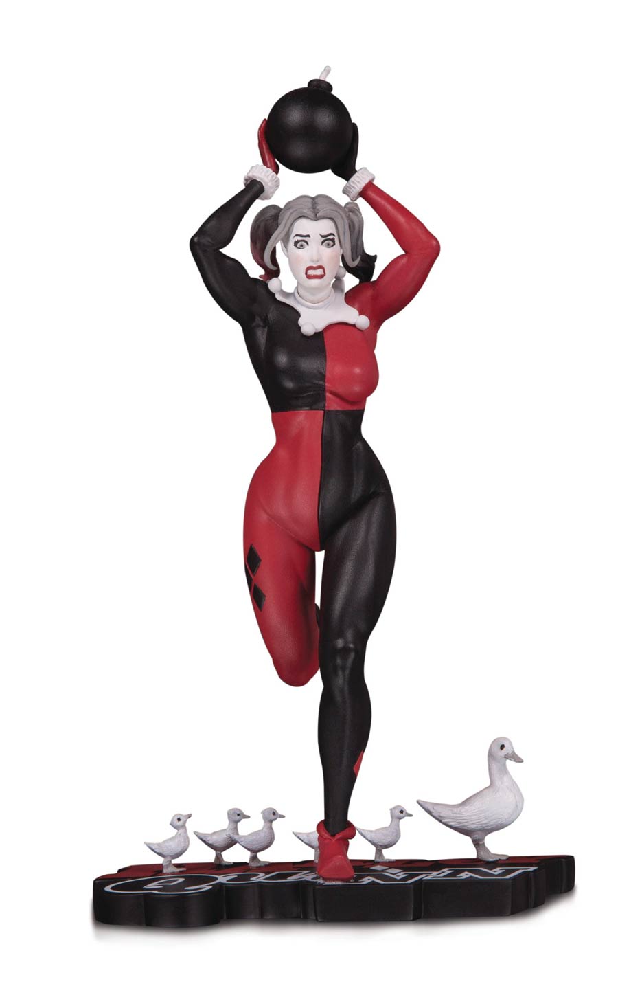 Harley Quinn Red White And Black Statue By Frank Cho