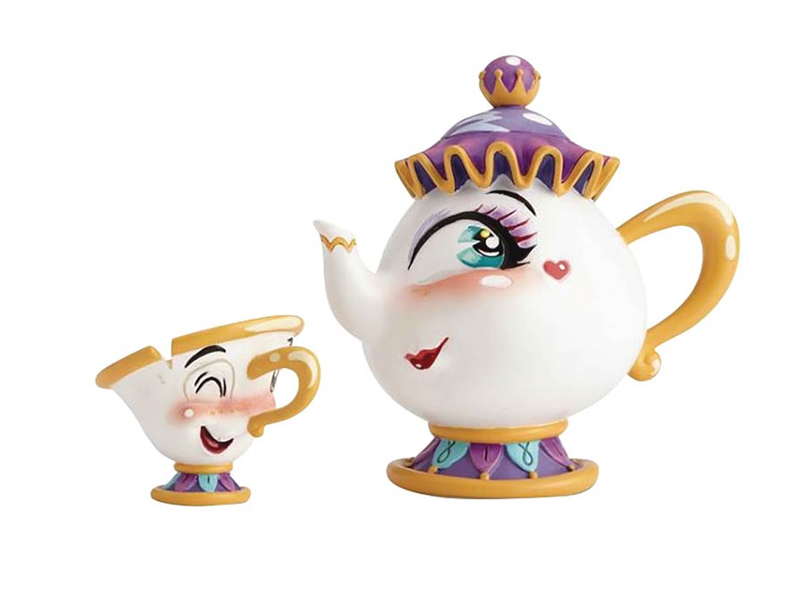World Of Miss Mindy Beauty And The Beast Figurine - Mrs Potts & Chip
