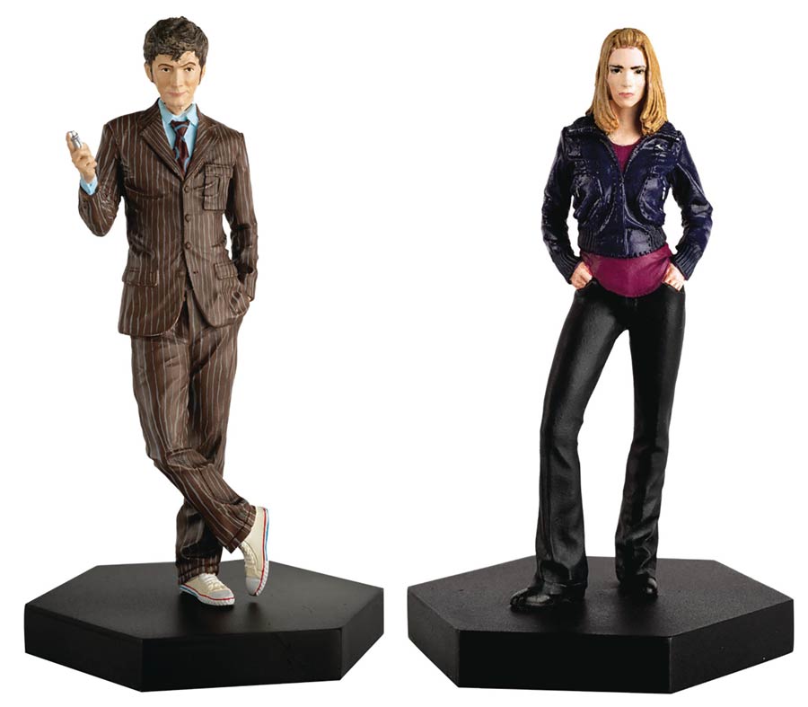 Doctor Who Figurine Collection Companion Set #2 Tenth Doctor & Rose Tyler