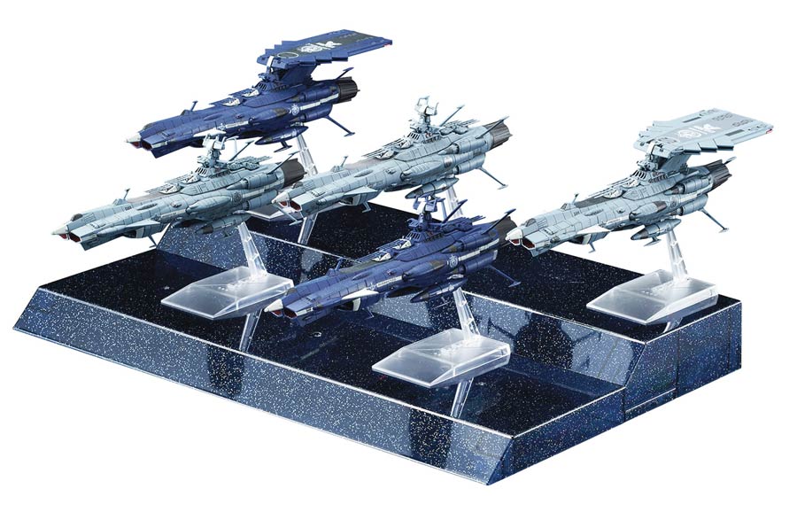 Star Blazers 2202 Mecha Collection Kit #07 U.N.C.F. AAA-Class Set (5 ships)