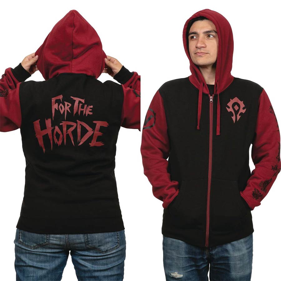 World Of Warcraft Battle For Azeroth Horde Pride Black Red Hoodie Small