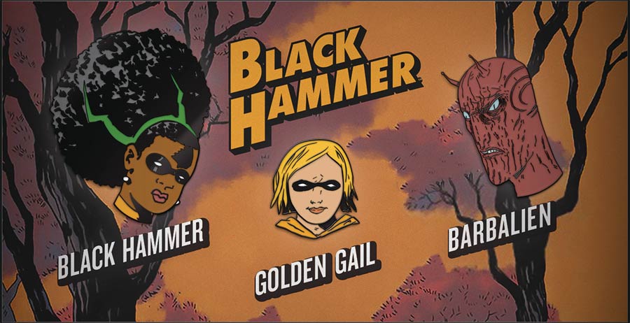 Black Hammer Series 1 Enamel Pin Set