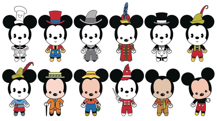 Mickey Thru The Years 3D Figural Keyring Blind Mystery Box 24-Piece Display