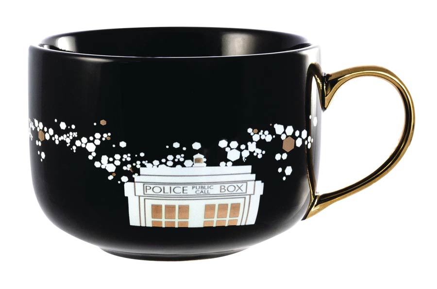 Doctor Who Black & Gold Pinache Latte Mug