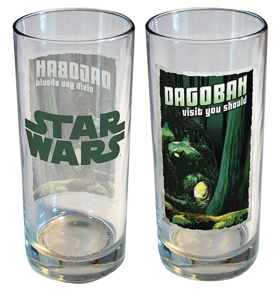 Star Wars Retro Road Trip 15-Ounce Glass - Dagobah