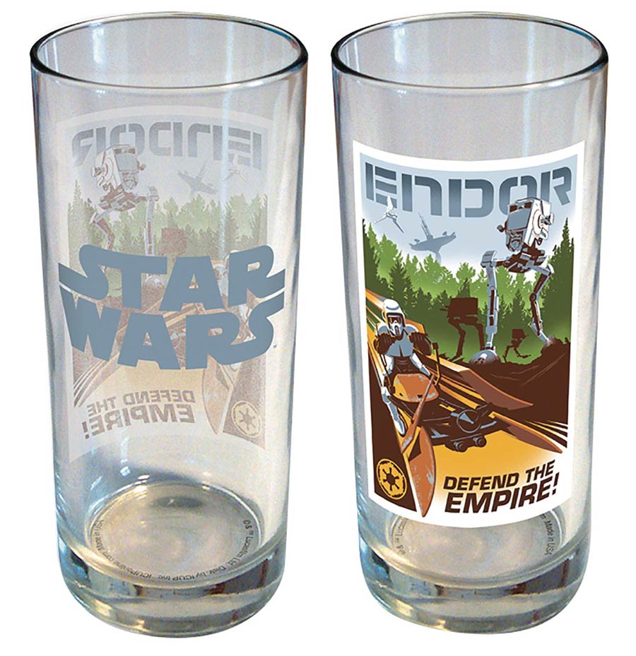 Star Wars Retro Road Trip 15-Ounce Glass - Endor