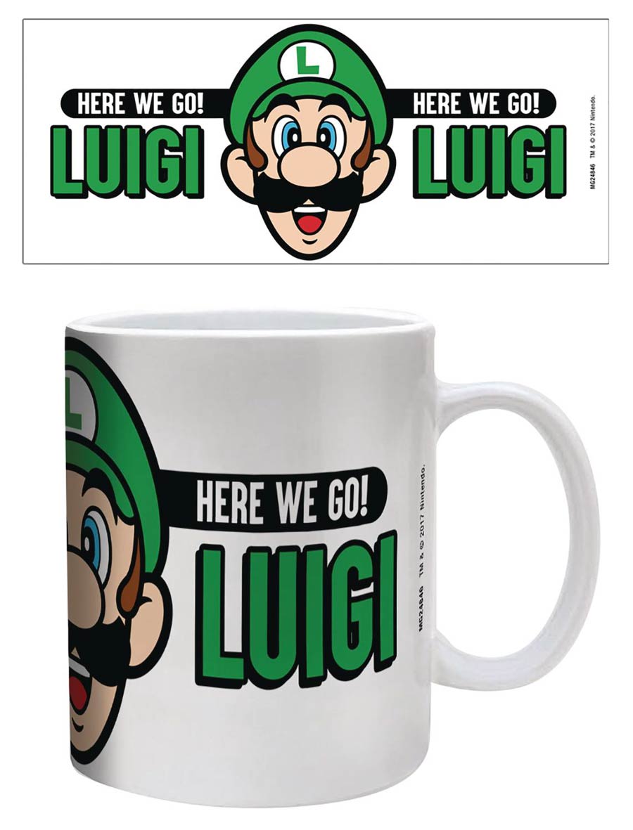 Super Mario 11-Ounce Mug - Here We Go Luigi