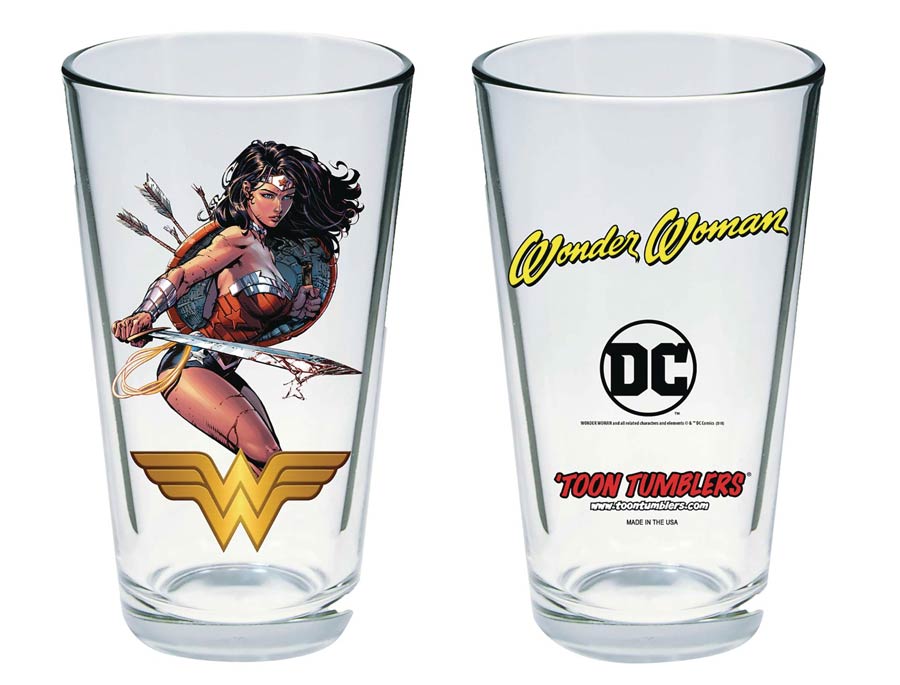 Wonder Woman Modern Toon Tumblers Pint Glass